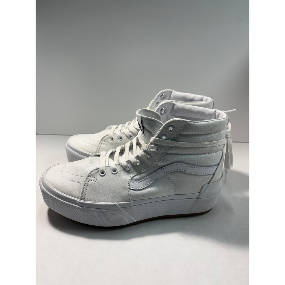 Vans Sk8-Hi Stacked White Platform Sneakers High Top Shoes Womens 10 Mens 8.5